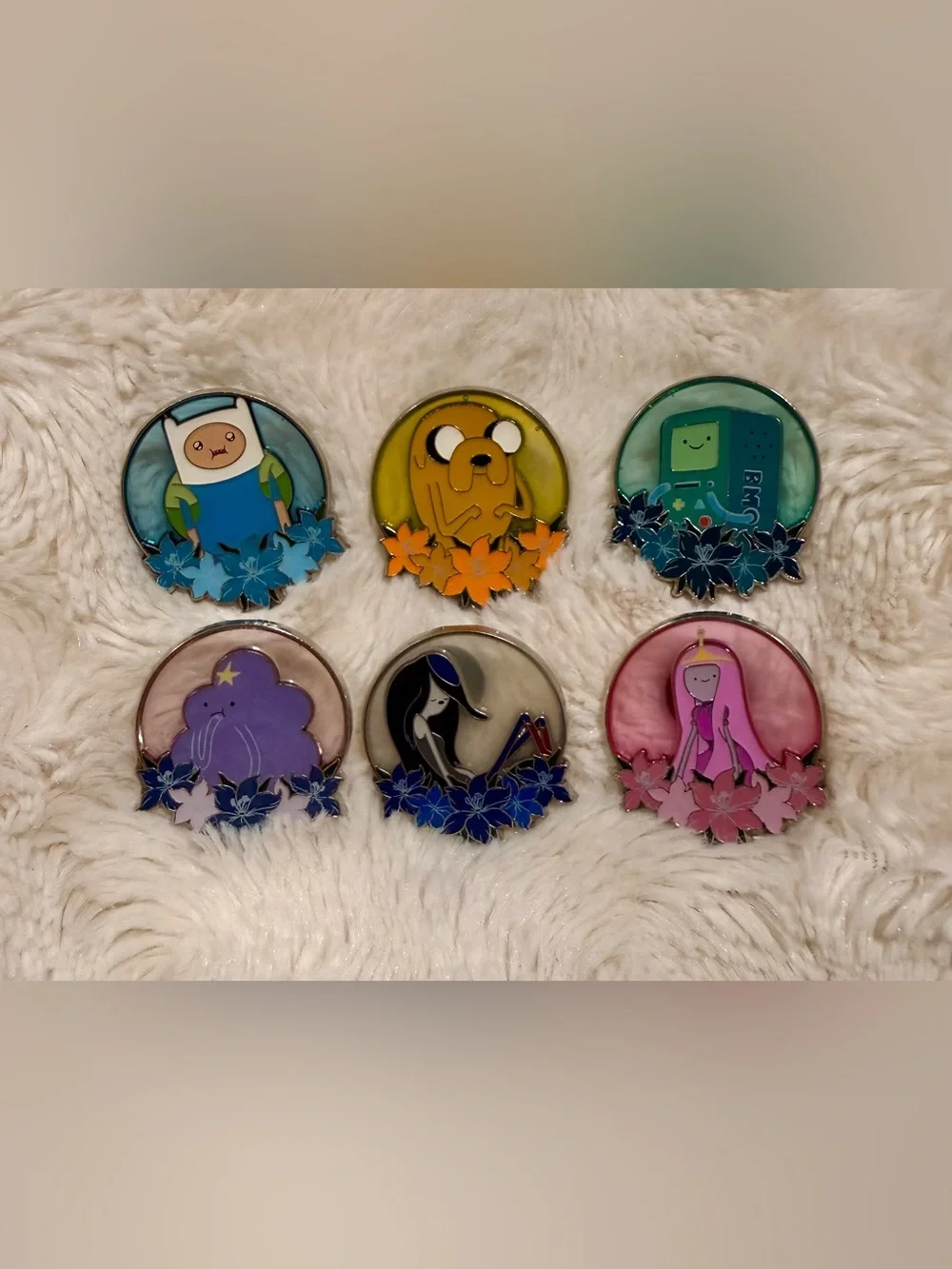 Full set Adventure Time Character Floral Blind Box Enamel Pin Hot Topic